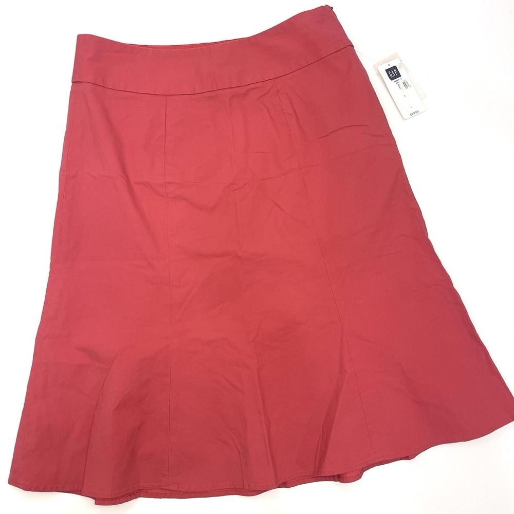 Gap Women's Rose Red A Line Knee Length Skirt NWT Size 2
